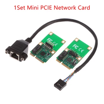 1Set Mini PCI-E Tinklo plokštė 1000Mbps Gigabit Ethernet RJ45 LAN Tinklo plokštė Built-in Laidinio LAN