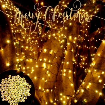 1~2vnt LED String Šviesos Girlianda Vandeniui, Saulės Šviesos Lauko Žibintas Kalėdų Vestuves Pasakų Žibintai Apdailos Sodas