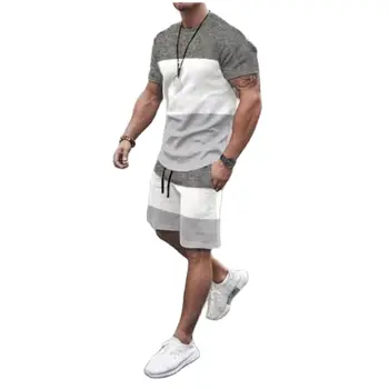2023 Vyrų 3D Modelio Spausdinimo Atsitiktinis marškinėliai Didelės Sportinės aprangos Trumpas Rankovėmis Šortai, marškinėliai Vasaros Paplūdimio Mados Tendencija Dizaino Rinkinys