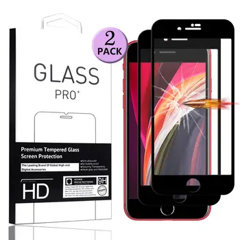 3D Pilnas draudimas Screen Protector, iPhone, SE 2 Grūdintas Stiklas iPhone SE 2020 Screen Protector, Stiklo Apsauginė Plėvelė