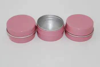 50pcs/daug 30g Tuščias aliuminio jar 30 metalo g grietinėlės indelį aliuminio, alavo kosmetikos konteinerių rožinė