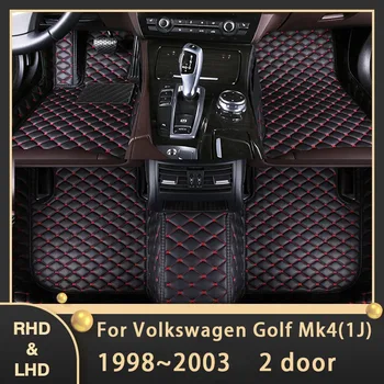 Automobilių Kilimėliai VW Volkswagen Golf Mk4 1J TDI 1998~2003 Auto Custom Auto Pėdų Pagalvėlės Odos Kilimas Interjero Aksesuarų 2002