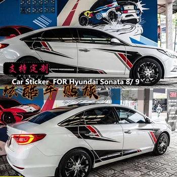 Automobilių wrap grafinis juostele lenktynių fone rinkinys dizaino transporto priemonės wrap lenktynių automobilių ralio nuotykių Hyundai Sonata 8/9
