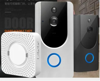 Belaidžio WIFI 720P Doorbell Mah 18650 Build-in Baterijos Saugos Kamera, vaizdo domofonas Naktinio Matymo Vaizdo Domofonas Doorbell