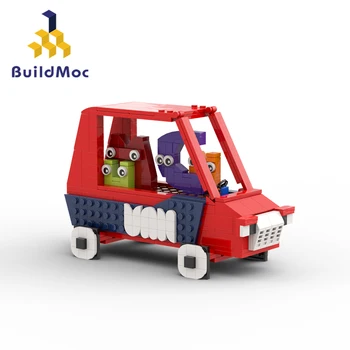 BuildMoc anglų kalbos Abėcėlę Van ir CAB, Taksi Blokai Nustatyti Raidžių Kraštotyros Transporto priemonės, Automobilių Švietimo Plytų Žaislai Vaikams Kalėdų Dovana