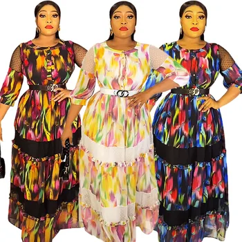 Derliaus Ilgos Suknelės Moterims Afrikos Dashiki Spausdinti Skraiste Dubajus Abaja Vestuvės, Kalėdos, Suknelė iki 2023 m. Rudens Drabužių Boubou