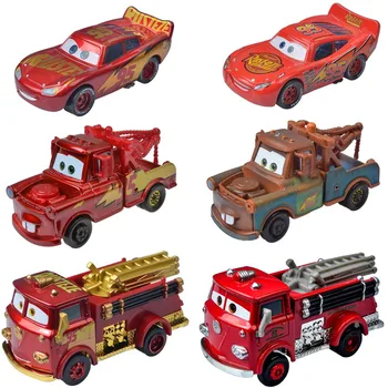 Disney Pixar Cars 3 Žaibas McQueen Rūdžių-Eze Mater 1:55 Diecast Metalo Lydinio Automobilių Modelį Žaislai Berniukams Gimtadienio Dovana