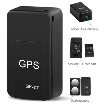 GF-07 Magnetinio Automobilių Tracker GPS Positioner Realaus Laiko Stebėjimo Magnetas Adsorbcijos Mini Locator SIM Įdėklai Pranešimą Augintiniai Anti-lost