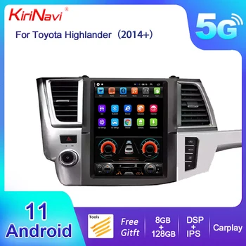 KiriNavi Vertikalus Ekranas Tesla Stilius Android 11 Automobilių Radijo DVD Grotuvas, Toyota Highlander 2014-2021 Auto GPS Navigacija, WI-fi, 4G