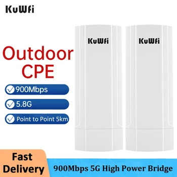 KuWFi tolimojo Lauko MEZON 900Mbps 5.8 G Gigabit Wireless Bridge WiFi Kartotuvas Extender Prieigos Taškas AP Taškas į tašką 5KM