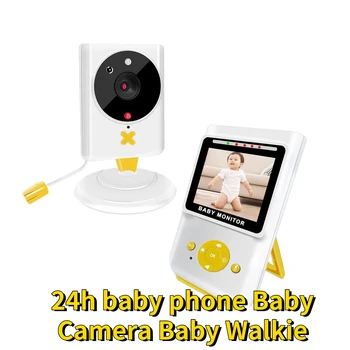 Kūdikio stebėjimo Belaidžio LCD Audio Video Radijo Auklė Muzikos Domofonas IR 24h kūdikių telefono Kūdikių Kamera Kūdikių Walkie Talkie Aukle