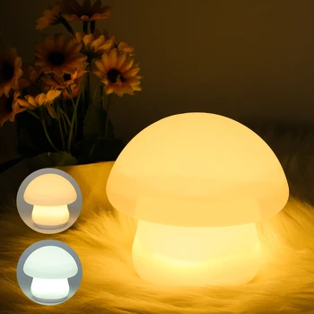 Kūrybos Minimalistinio Ins Stiliaus LED Grybų Naktį Šviesos USB Įkrovimo Baterija (akumuliatorius Lempos Kambarį Miegamojo Lovos Apdaila