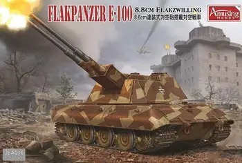 Linksma Hobis 35A016 1/35 Mastelis Flakpanzer E-100 8.8 cm Flakzwilling - Modelio Rinkinys