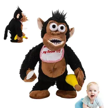 Magnetinio Beždžionė Žaislas Gorila Valgyti Bananų Žaislai, Žaislai Monkey Juokinga Pliušiniai Žaislai Suaugusiems, Elektros Office Dovana Vaikams Automobilio Viduje