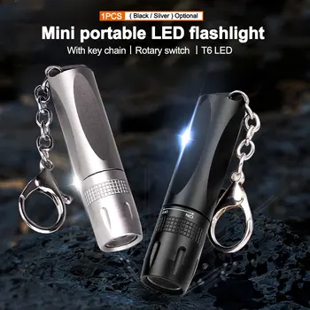 Mini Nešiojamas LED Žibintuvėlis Super Šviesus Vandeniui Kempingas Žibintų Mini Penlight Su Keychain Maitinamas AA /14500 Baterija
