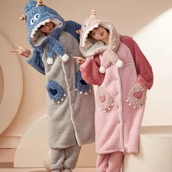 Monstras Gobtuvu Nightdress Porų Atitikimo Pižama Pižamą Homewear Loungewear Negabaritinių Halloween Kostiumai Sleepwear Moteriškas Chalatas
