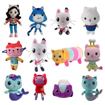 Naujas Gabbys Lėlių Pliušinis Žaislas Mercat Animacinių Filmų Gyvūnų Iškamšų Undinė Katė Undinė Plushie Lėlės Gimtadienio Dovanos Vaikams