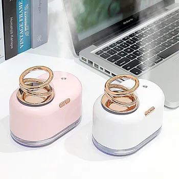 Oro Drėkintuvas Dvigubą Žiedą Mini Difuzoriaus Pakaba Mažas USB Aromaterapija Purkštukai, Usb 300ml Nano Dulkinimo Rūko Purkštuvu