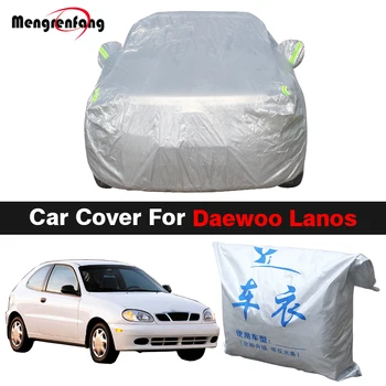 Pilnas Automobilio Padengti Daewoo Lanos Lauko Saulės Pavėsyje, Anti-UV Sniego, Lietaus, Vėjo Apsaugoti Padengti apsauga nuo dulkių