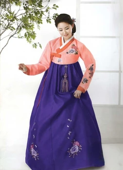 Ponios Hanbok Korėja, Importuojamų Hanbok Vertus Siuvinėjimui / Vestuvių Sveiki Nacionalinis Kostiumas