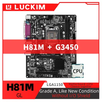 Restauruotas H81M-GL Plokštė LGA1150 G3450 Nustatyti Rinkinys su Procesoriumi