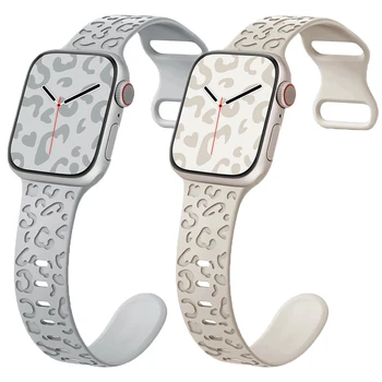 Silikono dirželis apple watch band 44mm 40mm 45mm 41mm 42mm Graviruotas Apyrankę iwatch 9 8 7 6 Obuolių žiūrėti ultra2 49mm watchband
