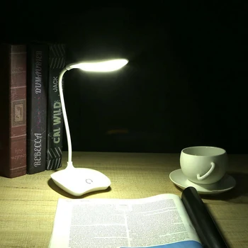 Sulankstomas LED Stalo Lempa USB Įkrovimo Nešiojamų Stalo lempa, 3 valdymo režimai Skaitymo Šviesos 14LED Lankstus Stalo Lempa Naktį Šviesos
