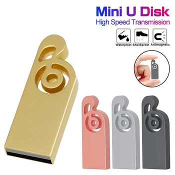 USB Flash Drive 2.0 mini usb flash 4GB 8GB 16GB 32GB 64GB metalinis tušinukas disko logo pen ratai stick 