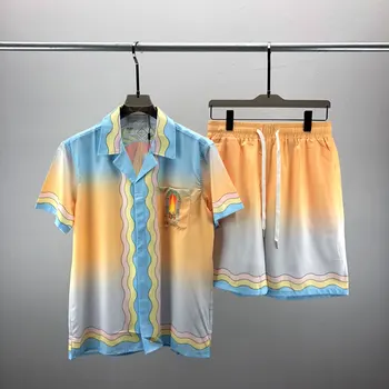 Vasarą Naujas Kostiumas 3D Skaitmeninio Spausdinimo T-shirt Atvartas Marškinėliai Atvira