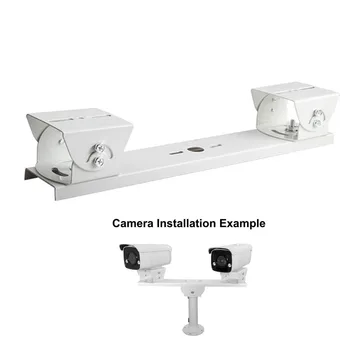 Vienas Su Dviem Skersiniu Dual Camera Laikiklis Pratęsimo Baras Horizontaliosios Svirties Dvigubai Ginklą CCTV Apsaugos Stebėjimo Kameros Savininkas