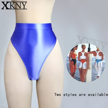 XCKNY blizgus t-formos kelnės su sėdmenų kietas seksualus bikini aukšto juosmens seksualus triko apatinės kelnės apatinės maudymosi glaudės